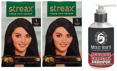 

MISTER BEARD CHARCOAL SHAMPOO WITH STREAX REGULAR NATURAL BLACK (1) X 2(Set of 3)