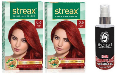 

MISTER BEARD ARGAN GROWTH HAIR OIL WITH STREAX REGULAR FLAME RED (0.6) X 2(Set of 3)