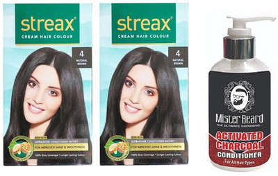 

MISTER BEARD CHARCOAL CONDITIONER WITH STREAX REGULAR NATURAL BROWN (4) X 2(Set of 3)
