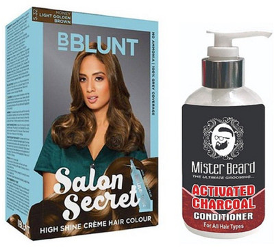 

MISTER BEARD CHARCOAL CONDITIONER WITH BBLUNT LIGHT BROWN (5.32) HAIR COLOUR(Set of 2)