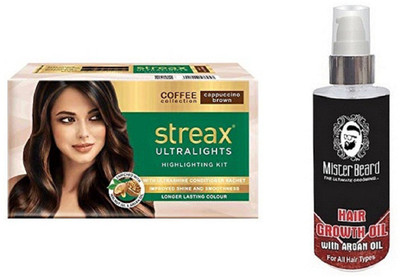 

MISTER BEARD ARGAN GROWTH HAIR OIL WITH ULTRALIGHT CAPPUCCINO BROWN(Set of 2)