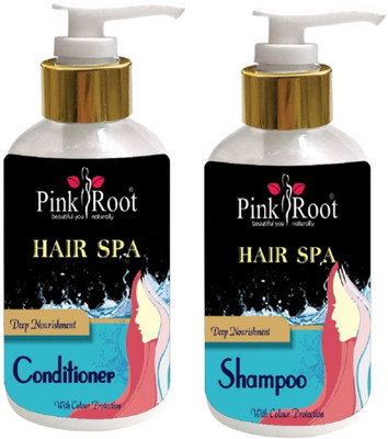 

Pink Root HAIR SPA CONDITIONER AND SHAMPOO 200ML(Set of 2)