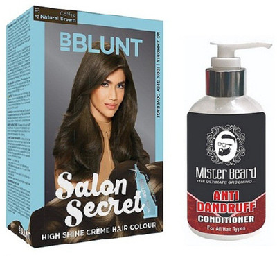 

MISTER BEARD ANTI DANDRUFF CONDITIONER WITH BBLUNT NATURAL BROWN (4.31) HAIR COLOUR(Set of 2)