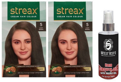 

MISTER BEARD ARGAN GROWTH HAIR OIL WITH STREAX REGULAR LIGHT BROWN X 2(Set of 3)