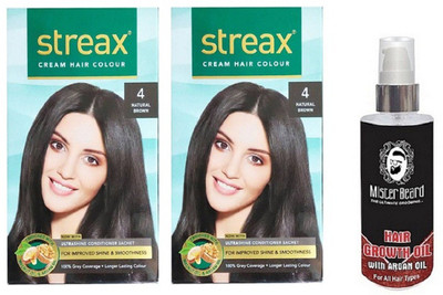 

MISTER BEARD ARGAN GROWTH HAIR OIL WITH REGULAR NATURAL BROWN (4) X 2(Set of 3)