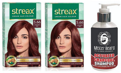 

MISTER BEARD CHARCOAL SHAMPOO WITH STREAX REGULAR CINNAMON RED (5.66) X 2(Set of 3)