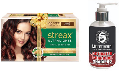 

MISTER BEARD CHARCOAL SHAMPOO WITH STREAX ULTRALIGHT HAZEL BROWN(Set of 2)