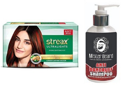 

MISTER BEARD ANTI DANDRUFF SHAMPOO WITH STREAX ULTRALIGHT SOFT RED(Set of 2)