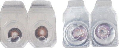 

Optify 2 Pair Zero Power Monthly Color Contact Lens (Brown-Voilet) Monthly Contact Lens(1, Brown_Voilet, Pack of 2)
