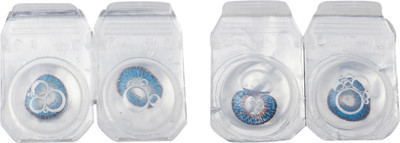 

Optify 2 Pair Zero Power Monthly Color Contact Lens (Blue-Blue ) Monthly Contact Lens(1, Blue_Blue, Pack of 2)