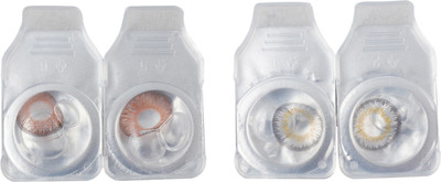 

Optify 2 Pair Zero Power Monthly Color Contact Lens (Hazel-Dark Grey ) Monthly Contact Lens(1, Hazel_Dark Grey, Pack of 2)