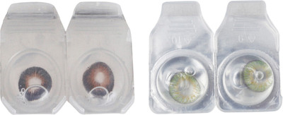 

Optify 2 Pair Zero Power Monthly Color Contact Lens (Brown-Green) Monthly Contact Lens(1, Brown_Green, Pack of 2)