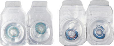 

Optify 2 Pair Zero Power Monthly Color Contact Lens (Blue-Dark Blue ) Monthly Contact Lens(1, Blue_Dark Blue, Pack of 2)