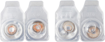 

Optify 2 Pair Zero Power Monthly Color Contact Lens (Honey-Hazel) Monthly Contact Lens(1, Honey_Hazel, Pack of 2)