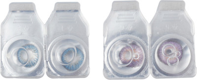 

Optify 2 Pair Zero Power Monthly Color Contact Lens (Blue-Voilet) Monthly Contact Lens(1, Blue_Voilet, Pack of 2)