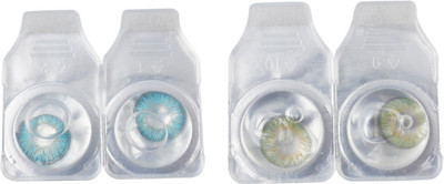 

Optify 2 Pair Zero Power Monthly Color Contact Lens (Aqua-Blue ) Monthly Contact Lens(1, Aqua_Blue, Pack of 2)