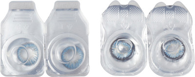 

Optify 2 Pair Zero Power Monthly Color Contact Lens (Blue-Sea Blue ) Monthly Contact Lens(1, Blue_Sea Blue, Pack of 2)