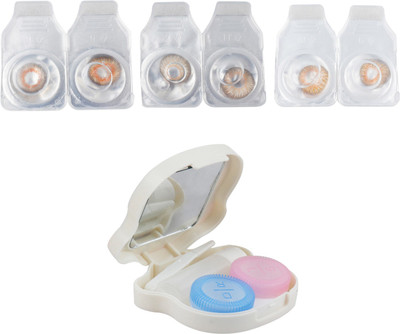 

Optify 3 Pair Zero Power Monthly Color Contact Lens with Kit (Honey-Hazel-Honey) Monthly Contact Lens(1, Honey_Hazel_Honey, Pack of 3)