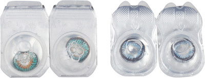 

Optify 2 Pair Zero Power Monthly Color Contact Lens (Tarquise-Sea Blue ) Monthly Contact Lens(1, Tarquise_Sea Blue, Pack of 2)