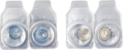 

Optify 2 Pair Zero Power Monthly Color Contact Lens (Blue-Grey) Monthly Contact Lens(1, Blue_Grey, Pack of 2)