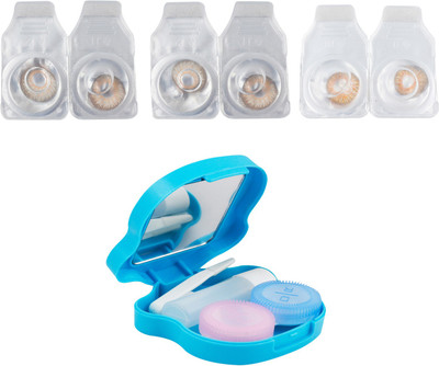 

Optify 3 Pair Zero Power Monthly Color Contact Lens with Kit (Purehazel-Hazel-Honey) Monthly Contact Lens(1, Purehazel_Hazel_Honey, Pack of 3)