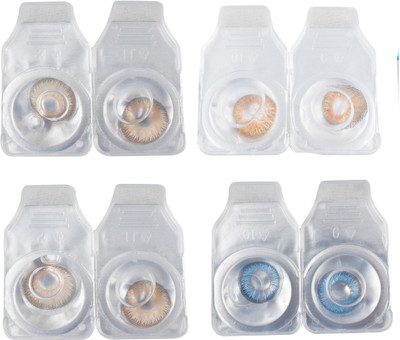 

Optify 4 Pair Zero Power Monthly Color Contact Lens (Pure Hazel-Honey-Hazel-Blue) Monthly Contact Lens(1, Pure Hazel_Honey_Hazel_Blue, Pack of 4)