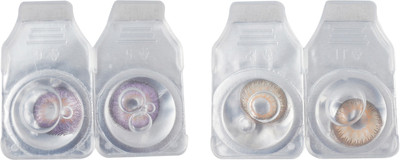 

Optify 2 Pair Zero Power Monthly Color Contact Lens (Voilet-Brown) Monthly Contact Lens(1, Voilet_Brown, Pack of 2)