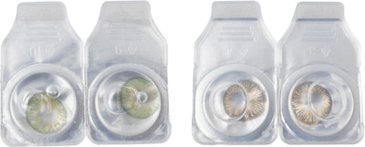 

Optify 2 Pair Zero Power Monthly Color Contact Lens (Green-Honey) Monthly Contact Lens(1, Green_Honey, Pack of 2)