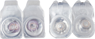 

Optify 2 Pair Zero Power Monthly Color Contact Lens (Voilet-Grey) Monthly Contact Lens(1, Voilet_Grey, Pack of 2)