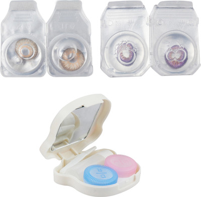 

Optify 2 Pair Zero Power Monthly Color Contact Lens with Kit (Hazel-Voilet) Monthly Contact Lens(1, Hazel_Voilet, Pack of 2)