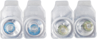 

Optify 2 Pair Zero Power Monthly Color Contact Lens (Aquablue-Green) Monthly Contact Lens(1, Aquablue_Green, Pack of 2)
