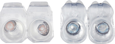 

Optify 2 Pair Zero Power Monthly Color Contact Lens (Grey-Blue) Monthly Contact Lens(1, Grey_Blue, Pack of 2)
