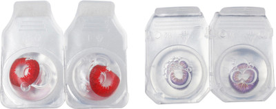 

Optify 2 Pair Zero Power Monthly Color Contact Lens (Red-Voilet ) Monthly Contact Lens(1, Red_Voilet, Pack of 2)