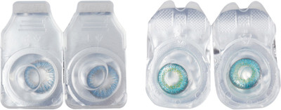 

Optify 2 Pair Zero Power Monthly Color Contact Lens (Blue-Tarquise) Monthly Contact Lens(1, Blue_Tarquise, Pack of 2)