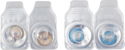 

Optify 2 Pair Zero Power Monthly Color Contact Lens (Hazel-Aquablue) Monthly Contact Lens(1, Hazel_Aquablue, Pack of 2)