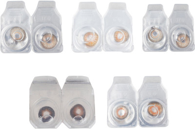 

Optify 5 Pair Zero Power Monthly Color Contact Lens (Hazel-Honey-Gold-Brown-Honey) Monthly Contact Lens(1, Hazel_Honey_Gold_Brown_Honey, Pack of 5)