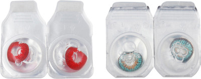 

Optify 2 Pair Zero Power Monthly Color Contact Lens (Red-Tarqusie ) Monthly Contact Lens(1, Red_Tarqusie, Pack of 2)