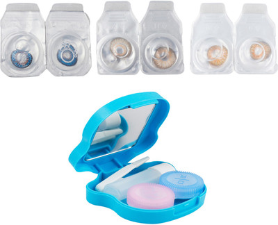 

Optify 3 Pair Zero Power Monthly Color Contact Lens with Kit (Blue-Hazel-Honey) Monthly Contact Lens(1, Blue_Hazel_Honey, Pack of 3)