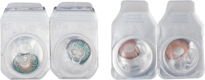 

Optify 2 Pair Zero Power Monthly Color Contact Lens (Tarquise-Hazel) Monthly Contact Lens(1, Tarquise_Hazel, Pack of 2)