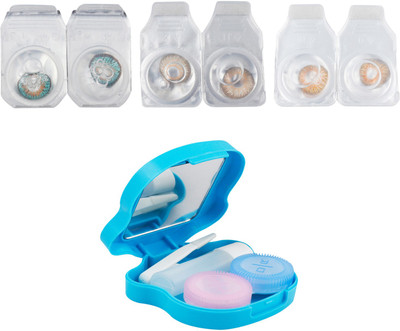 

Optify 3 Pair Zero Power Monthly Color Contact Lens with Kit (Tarquise-Hazel-Honey) Monthly Contact Lens(1, Tarquise_Hazel_Honey, Pack of 3)