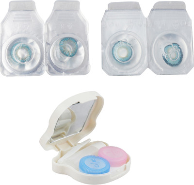 

Optify 2 Pair Zero Power Monthly Color Contact Lens (Blue-Aqua ) Monthly Contact Lens(1, Blue_Aqua, Pack of 2)