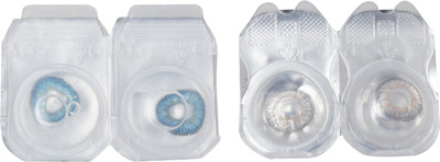 

Optify 2 Pair Zero Power Monthly Color Contact Lens (Aqua-Grey ) Monthly Contact Lens(1, Aqua_Grey, Pack of 2)