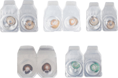 

Optify 5 Pair Zero Power Monthly Color Contact Lens (Hazel-Honey-Gold-Brown-Green) Monthly Contact Lens(1, Hazel_Honey_Gold_Brown_Green, Pack of 5)