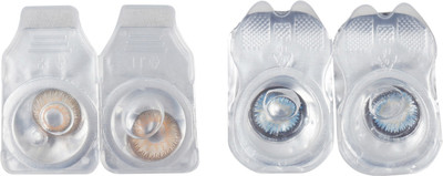 

Optify 2 Pair Zero Power Monthly Color Contact Lens (Hazel-Sky Blue) Monthly Contact Lens(1, Hazel_Sky Blue, Pack of 2)