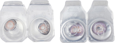 

Optify 2 Pair Zero Power Monthly Color Contact Lens (Grey-Voilet) Monthly Contact Lens(1, Grey_Voilet, Pack of 2)