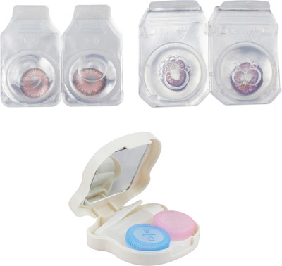 

Optify 2 Pair Zero Power Monthly Color Contact Lens (Pink-Voilet) Monthly Contact Lens(1, Pink_Voilet, Pack of 2)