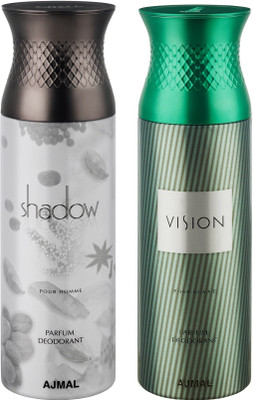 

Ajmal Shadow Homme & Vision Deodorant Spray - For Men(200 ml, Pack of 2)