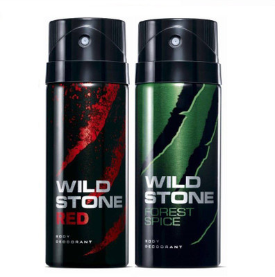 

Wild Stone Red, Forest Spice Body Spray - For Men & Women(300 ml, Pack of 2)