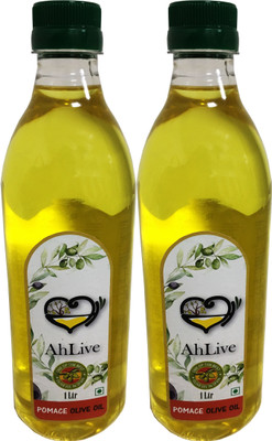 ahlive Pomace Pack Of 2 Olive Oil Plastic Bottle(2 x 0.5 L)