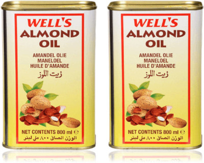 

Wells Pack of 2 Almond Oil Tin(2 x 800 ml)